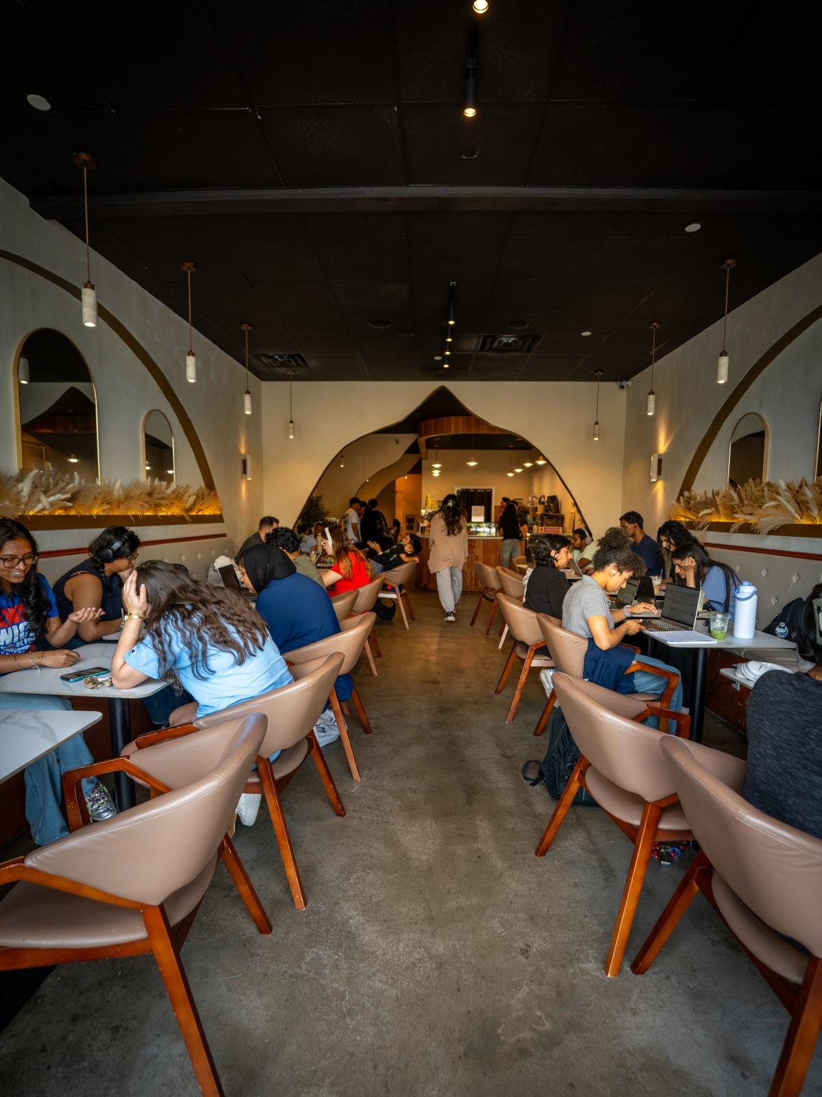 Inside the Safwa cafe in Somerset, New Jersey